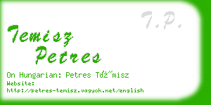 temisz petres business card